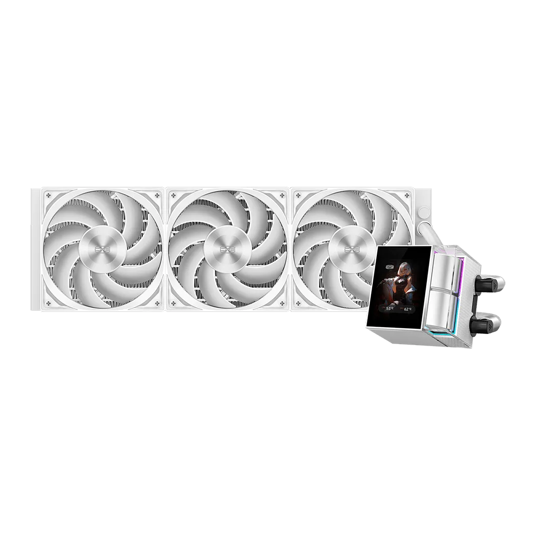 Водяное охлаждение для CPU PCCooler DS360 Display WH TDP 310W 115X/1200/1700/1851/AM4/AM5 Белый