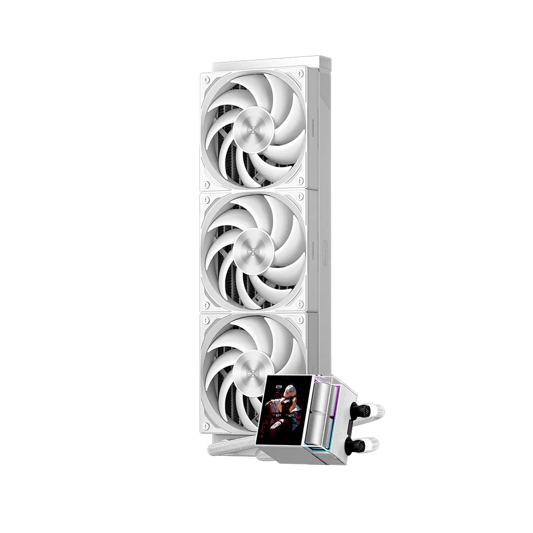 Водяное охлаждение для CPU PCCooler DS360 Display WH TDP 310W 115X/1200/1700/1851/AM4/AM5 Белый — фото 2