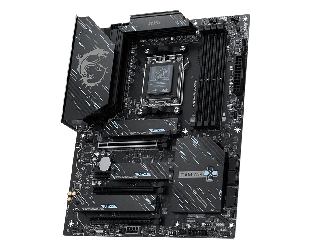 Материнская плата MSI X870E GAMING PLUS WIFI AM5 4xDDR5 4xSATA3 RAID 3xM.2 HDMI 2xType-C(DP) ATX — фото 3