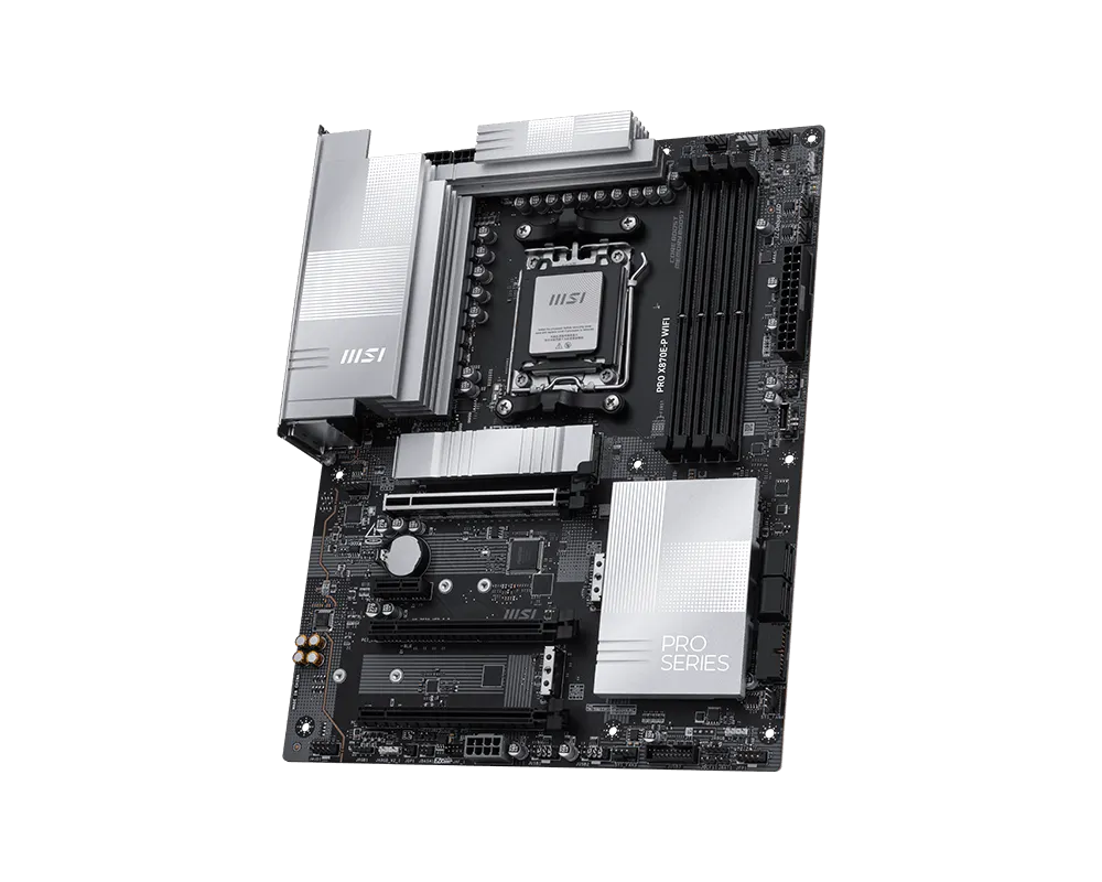 Материнская плата MSI PRO X870E-P WIFI AM5 4xDDR5 4xSATA3 RAID 3xM.2 HDMI 2xType-C(DP) ATX — фото 3