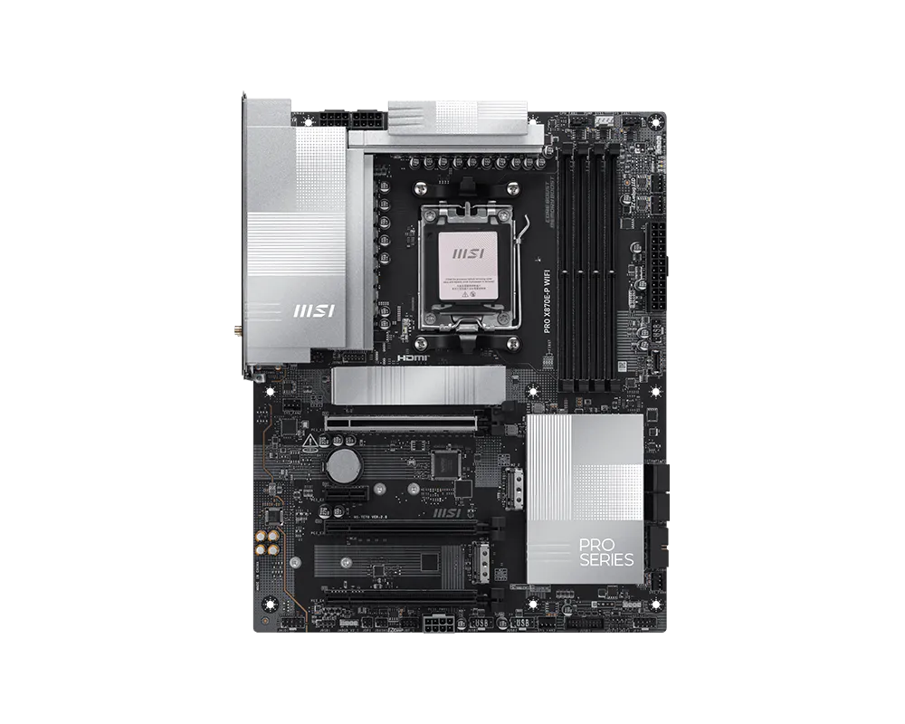 Материнская плата MSI PRO X870E-P WIFI AM5 4xDDR5 4xSATA3 RAID 3xM.2 HDMI 2xType-C(DP) ATX