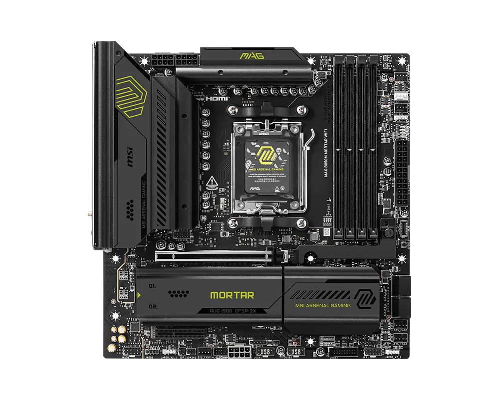 Материнская плата MSI MAG B850M MORTAR WIFI AM5 4xDDR5 4xSATA3 RAID 3xM.2 HDMI 2xType-C mATX