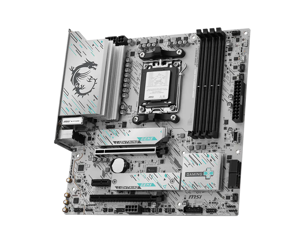 Материнская плата MSI B850M GAMING PLUS WIFI AM5 4xDDR5 4xSATA3 RAID 3xM.2 HDMI DP 2xType-C(DP) mATX — фото 3