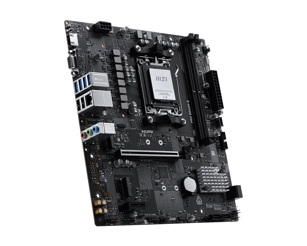 Материнская плата MSI PRO B840M-B AM5 2xDDR5 4xSATA3 RAID 2xM.2 HDMI VGA mATX