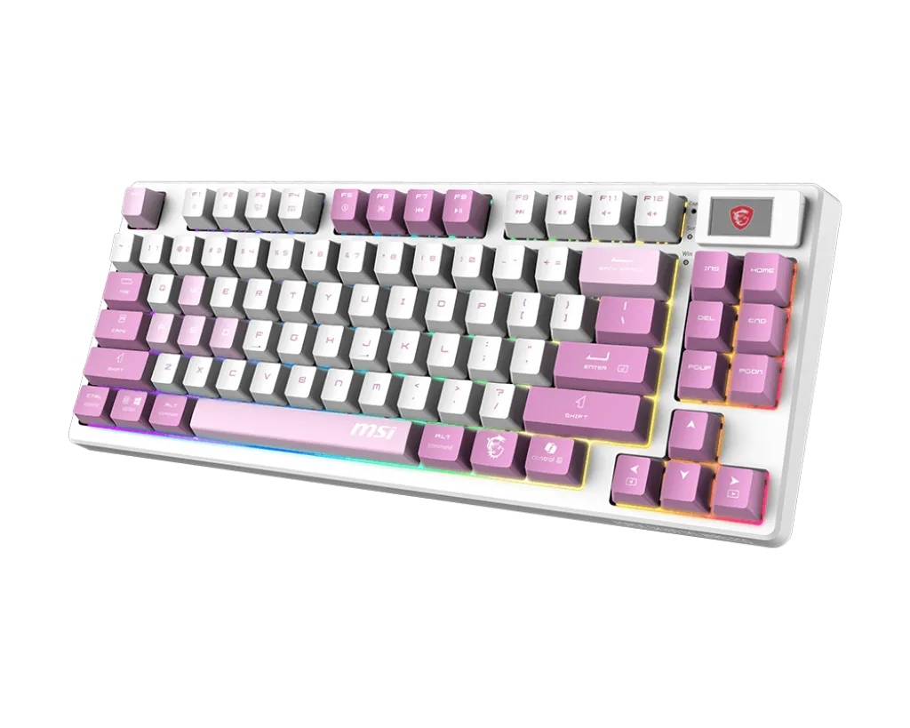 Игровая Клавиатура MSI FORGE GK600 TKL W VIOLET RU, Механическая/WIFI/BT/USB2.0/RGB/83кл/1.8м VIOLET — фото 3