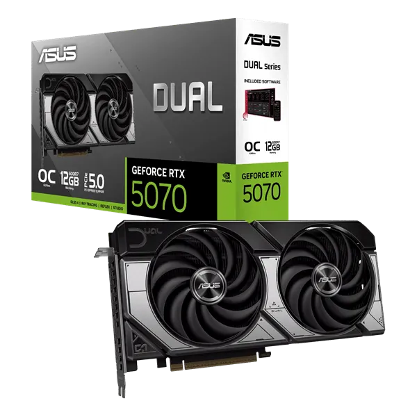 ASUS Video Card NVIDIA RTX 5070 12 GB GDDR7 192 bit 1x HDMI 2.1b 3x DisplayPort 2.1b — фото 1