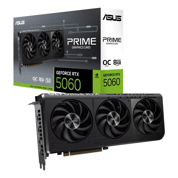 Видеокарта ASUS GeForce RTX5060 8Gb, PRIME OC Edition, GDDR7 128-bit 1xHDMI 3xDP PRIME-RTX5060-O8G