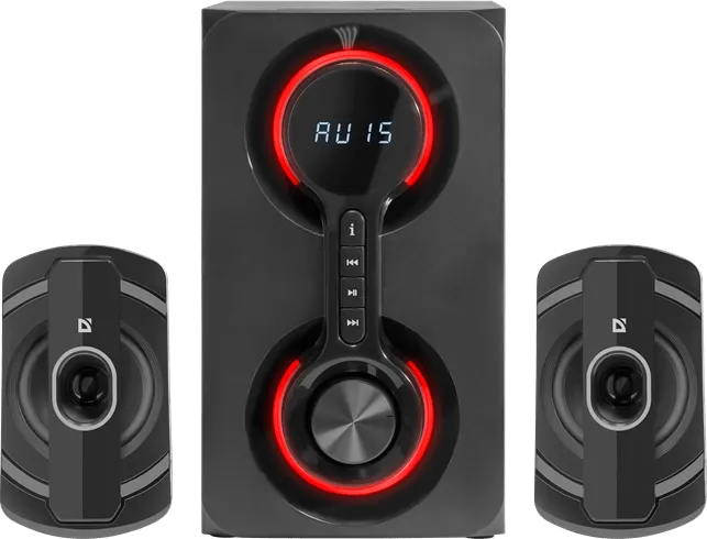 Колонки Defender Eclipse (2.1) - Black, 40Вт (2х10+20) RMS, 40Hz-20kHz, SD, USB, FM, MP3, LED — фото 3