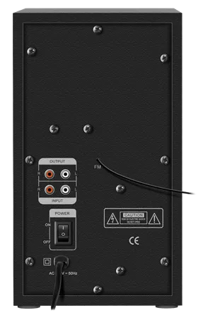 Колонки Defender Eclipse (2.1) - Black, 40Вт (2х10+20) RMS, 40Hz-20kHz, SD, USB, FM, MP3, LED — фото 6