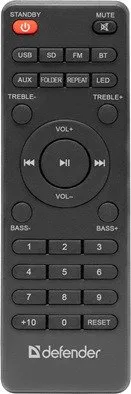 Колонки Defender Eclipse (2.1) - Black, 40Вт (2х10+20) RMS, 40Hz-20kHz, SD, USB, FM, MP3, LED — фото 7