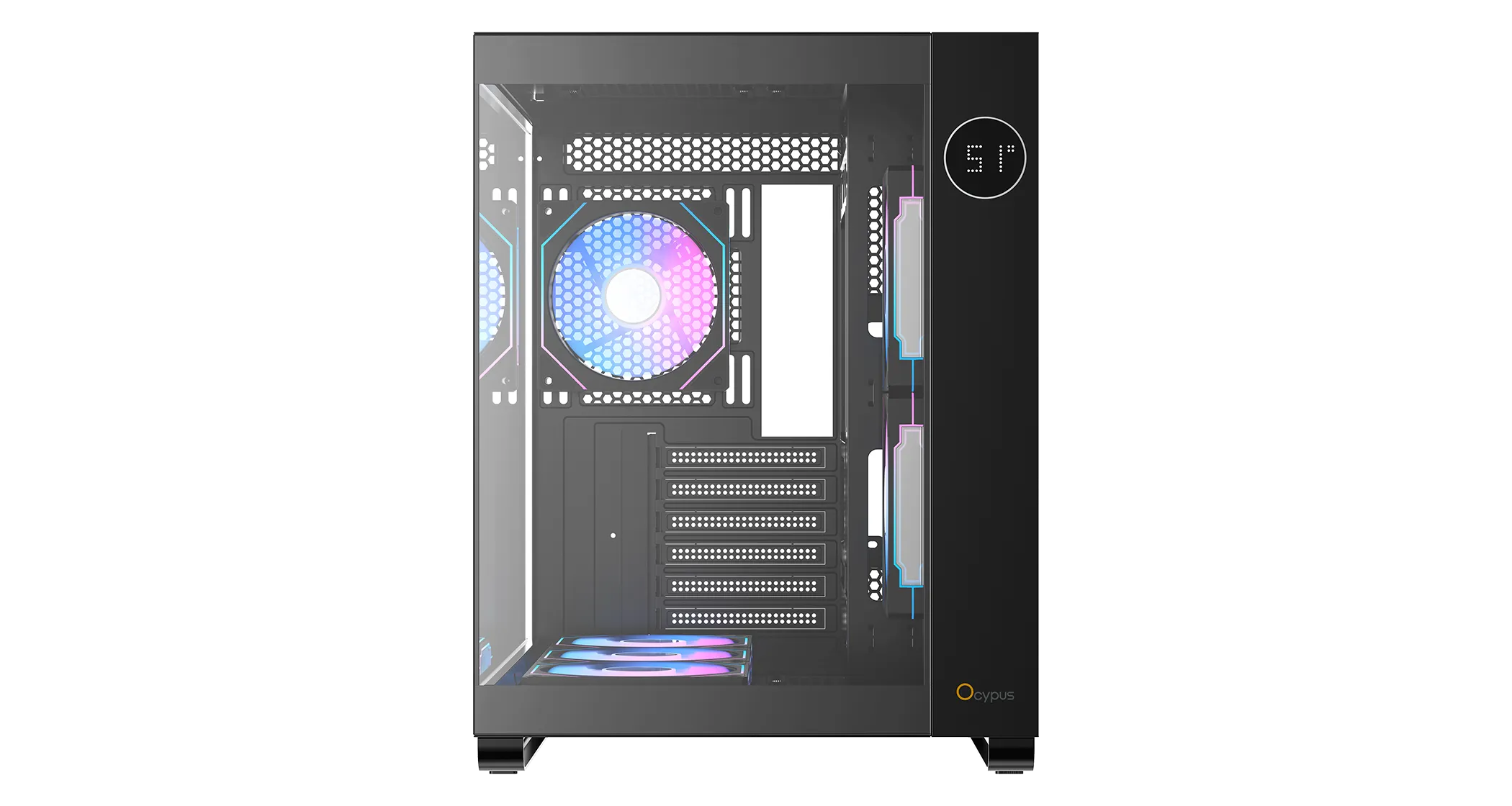 Корпус Ocypus Iota C70 BK ARGB ATX/mATX/mITX 2xUSB, Type-C, Черный, Iota-C70-BKD600XX-GL — фото 2