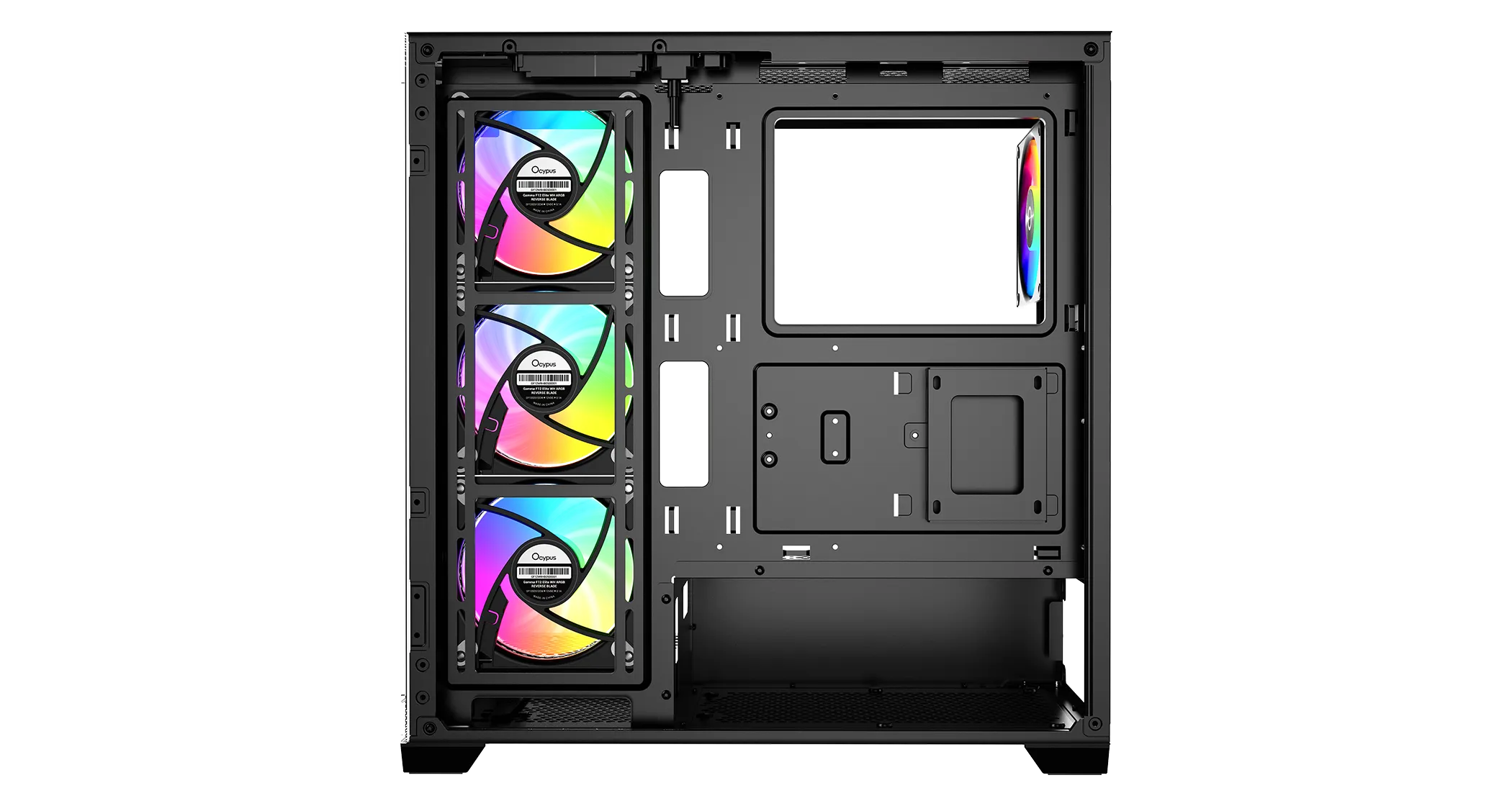 Корпус Ocypus Gamma C72 BK ARGB ATX/mATX/ITX 3xUSB Черный Gamma-C72-BKD400XX-GL — фото 6