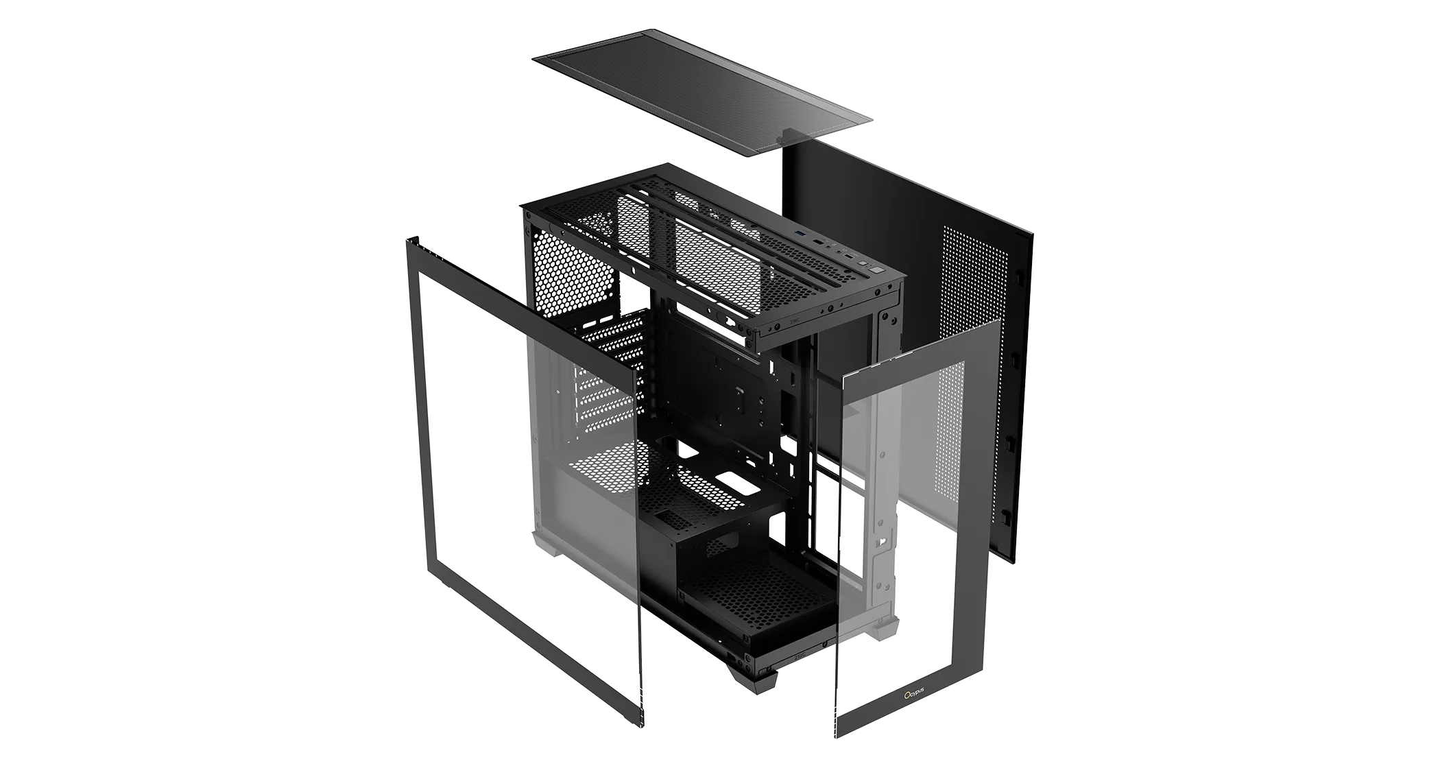 Корпус Ocypus Gamma C72 BK ARGB ATX/mATX/ITX 3xUSB Черный Gamma-C72-BKD400XX-GL — фото 8