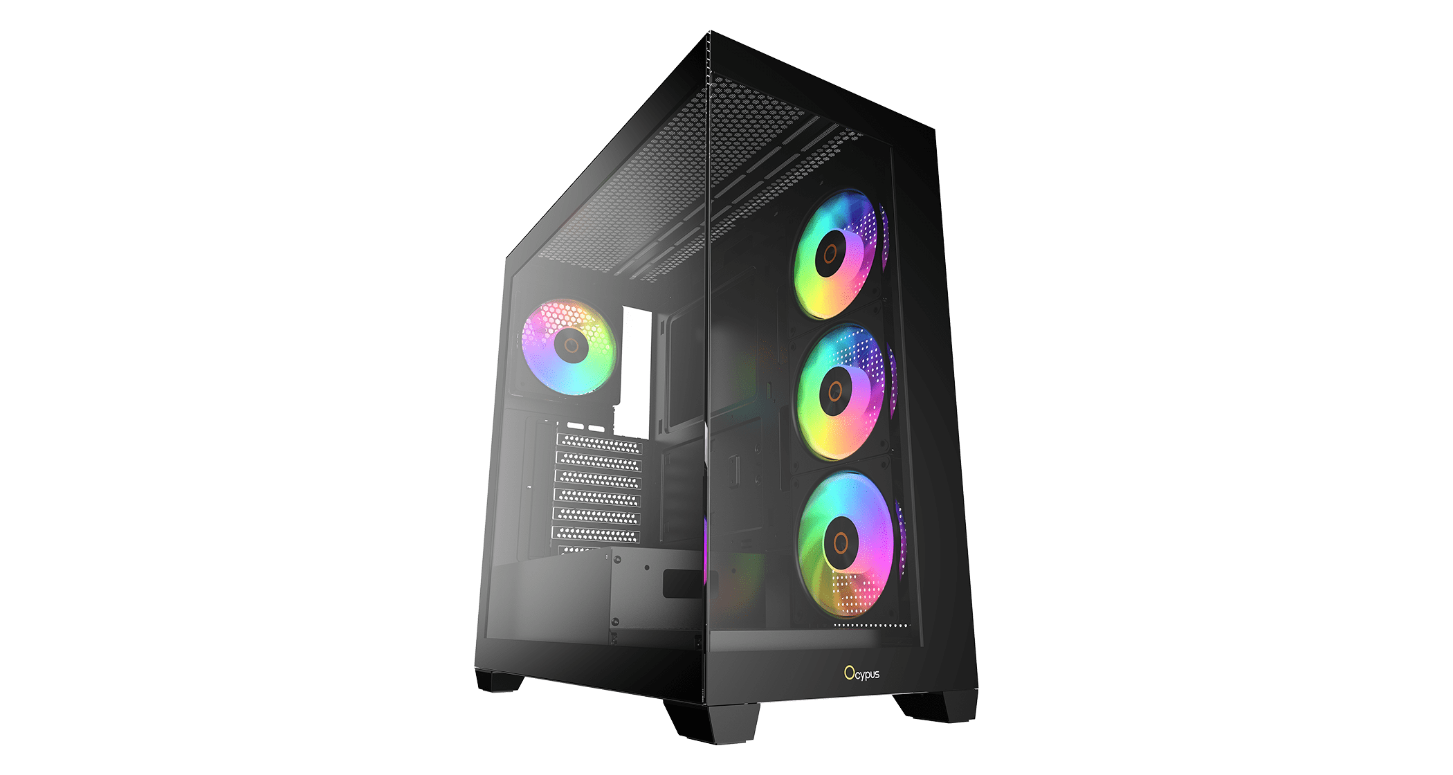 Корпус Ocypus Gamma C72 BK ARGB ATX/mATX/ITX 3xUSB Черный Gamma-C72-BKD400XX-GL