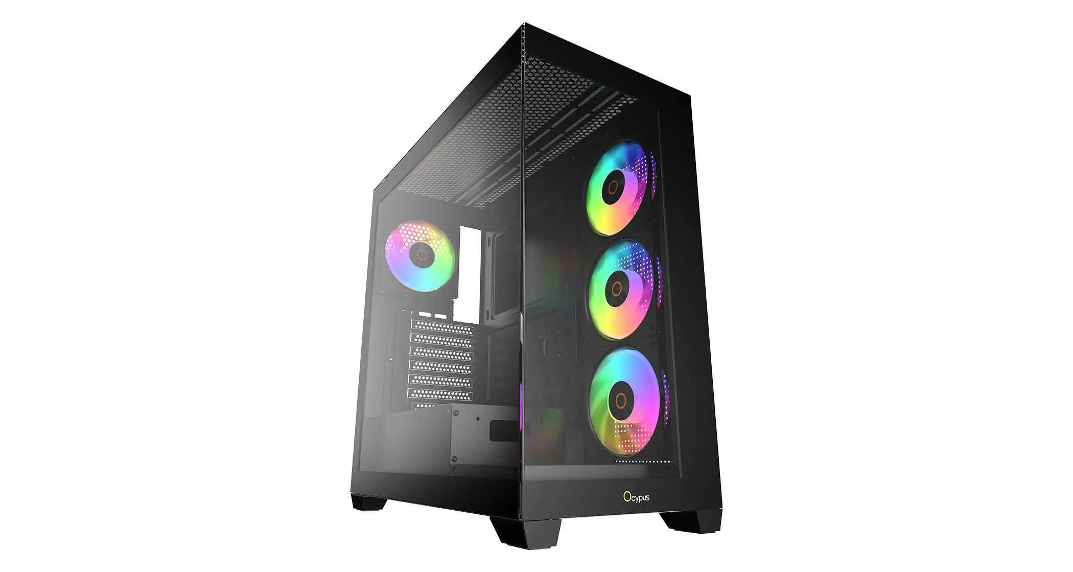 Корпус Ocypus Gamma C72 BK ARGB ATX/mATX/ITX 3xUSB Черный Gamma-C72-BKD400XX-GL
