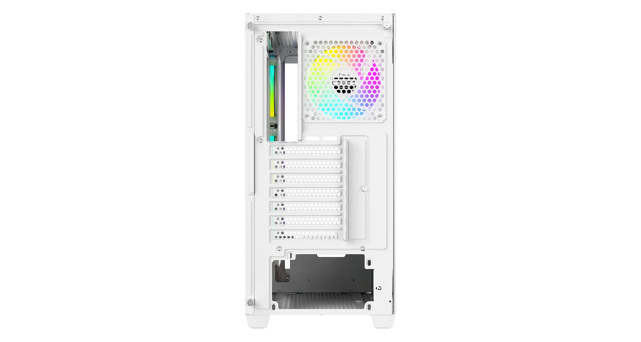Корпус Ocypus Gamma C72 WH ARGB ATX/mATX/ITX 3xUSB Белый Gamma-C72-WHD400XX-GL — фото 4