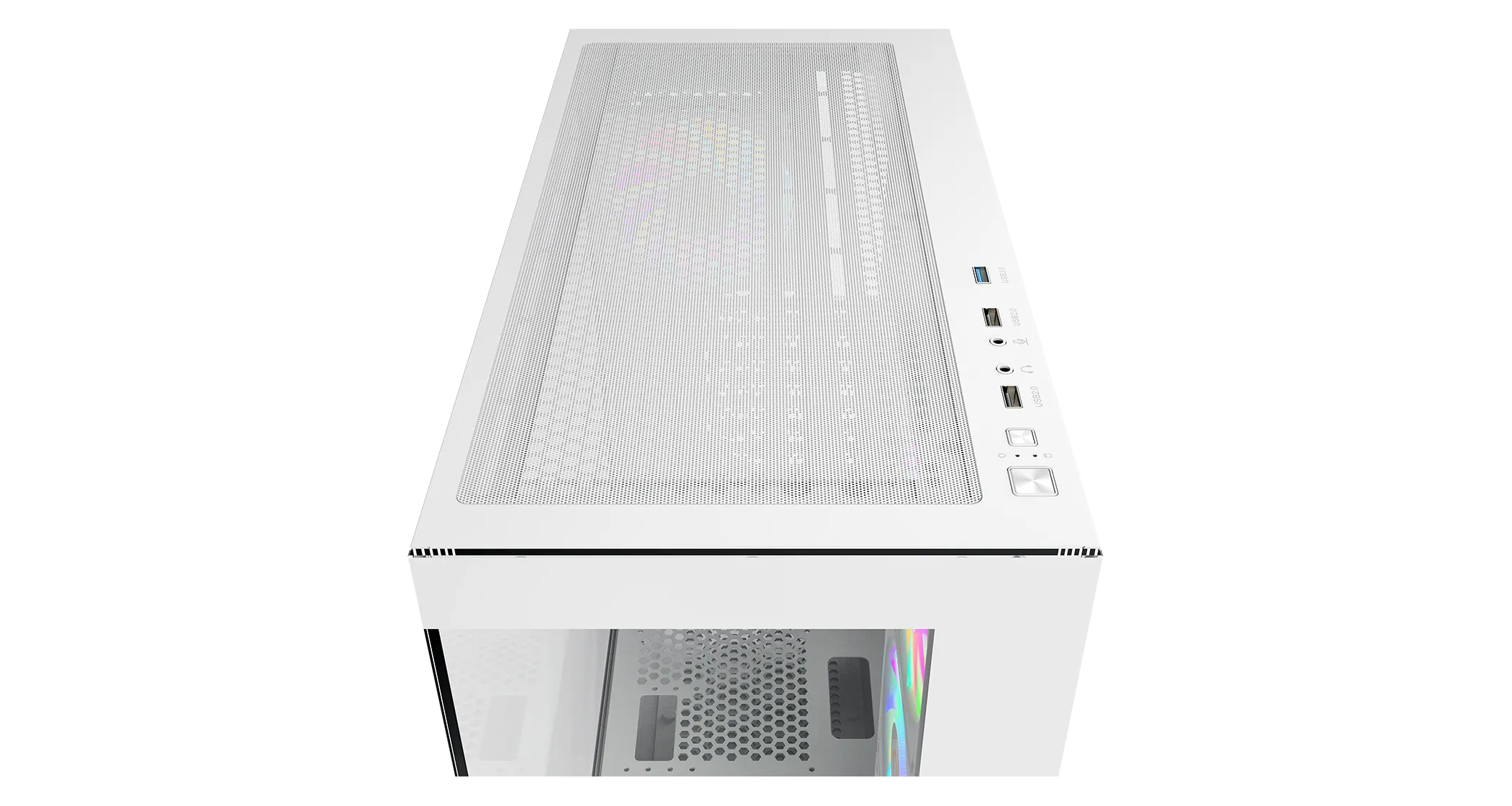 Корпус Ocypus Gamma C72 WH ARGB ATX/mATX/ITX 3xUSB Белый Gamma-C72-WHD400XX-GL — фото 7