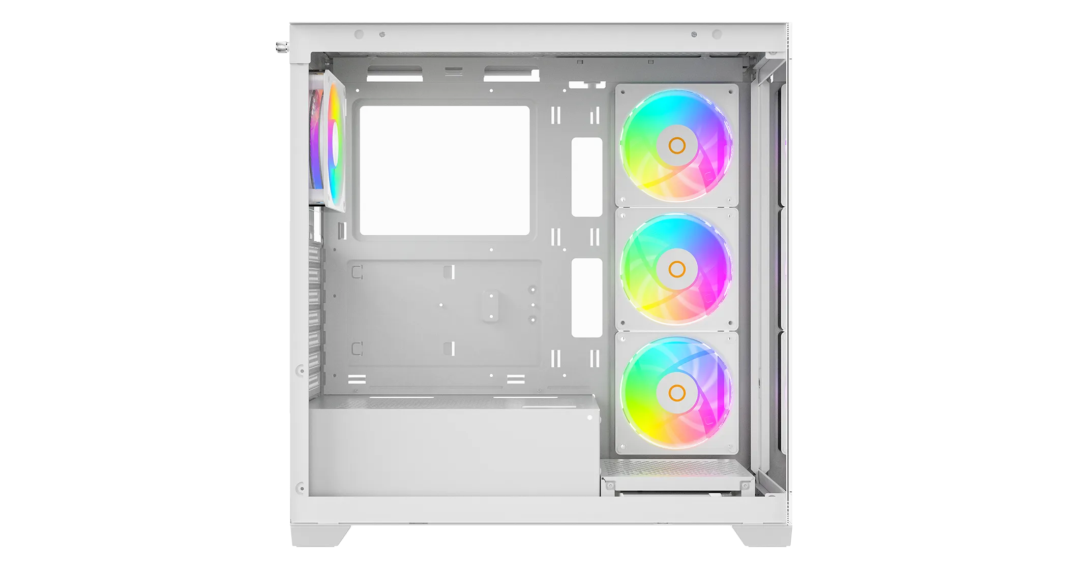 Корпус Ocypus Gamma C72 WH ARGB ATX/mATX/ITX 3xUSB Белый Gamma-C72-WHD400XX-GL — фото 5