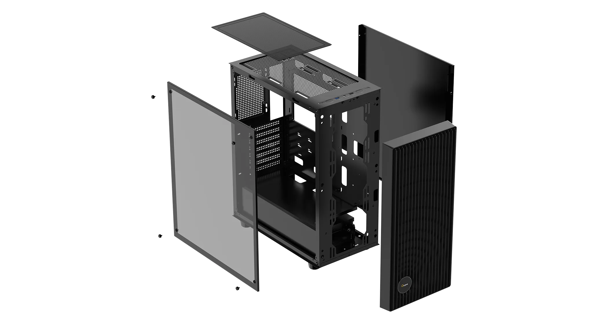 Корпус Ocypus Gamma C70 BK ARGB ATX/mATX/ITX 2xUSB Черный Gamma-C70-BKG400XX-GL — фото 8