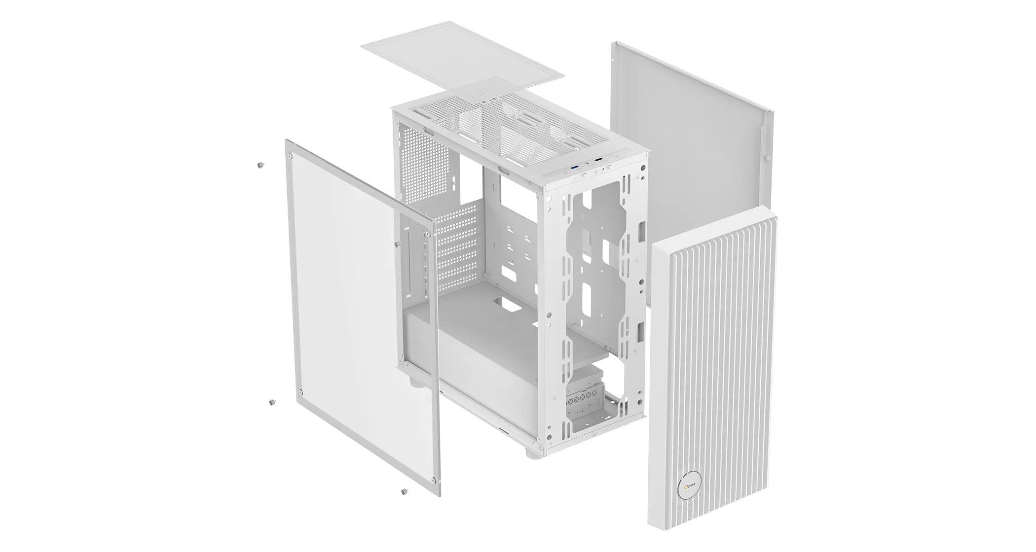 Корпус Ocypus Gamma C70 WH ARGB ATX/mATX/ITX 2xUSB Белый Gamma-C70-WHG400XX-GL — фото 8
