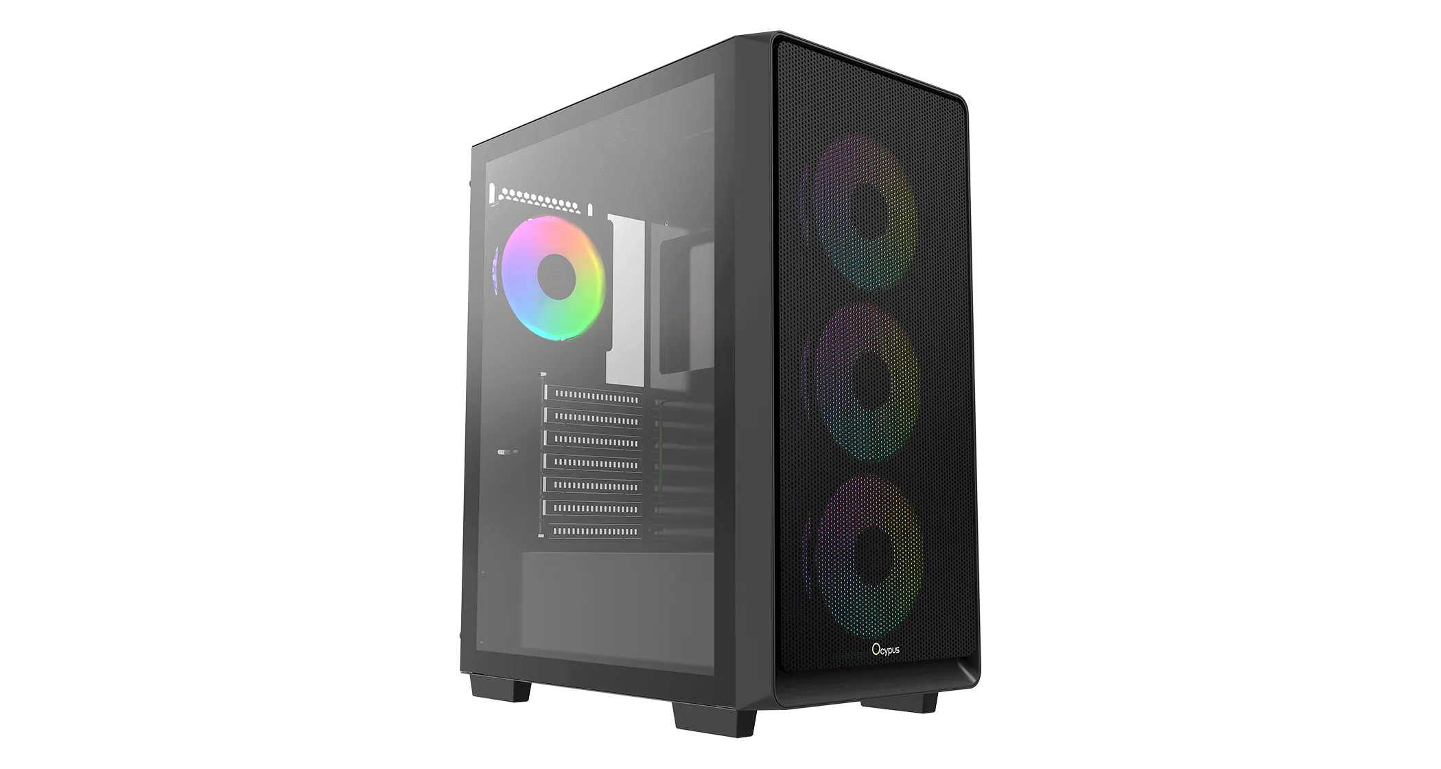 Корпус Ocypus Gamma C60 BK ARGB ATX/mATX/ITX 3xUSB Черный Gamma-C60-BKG400XX-GL