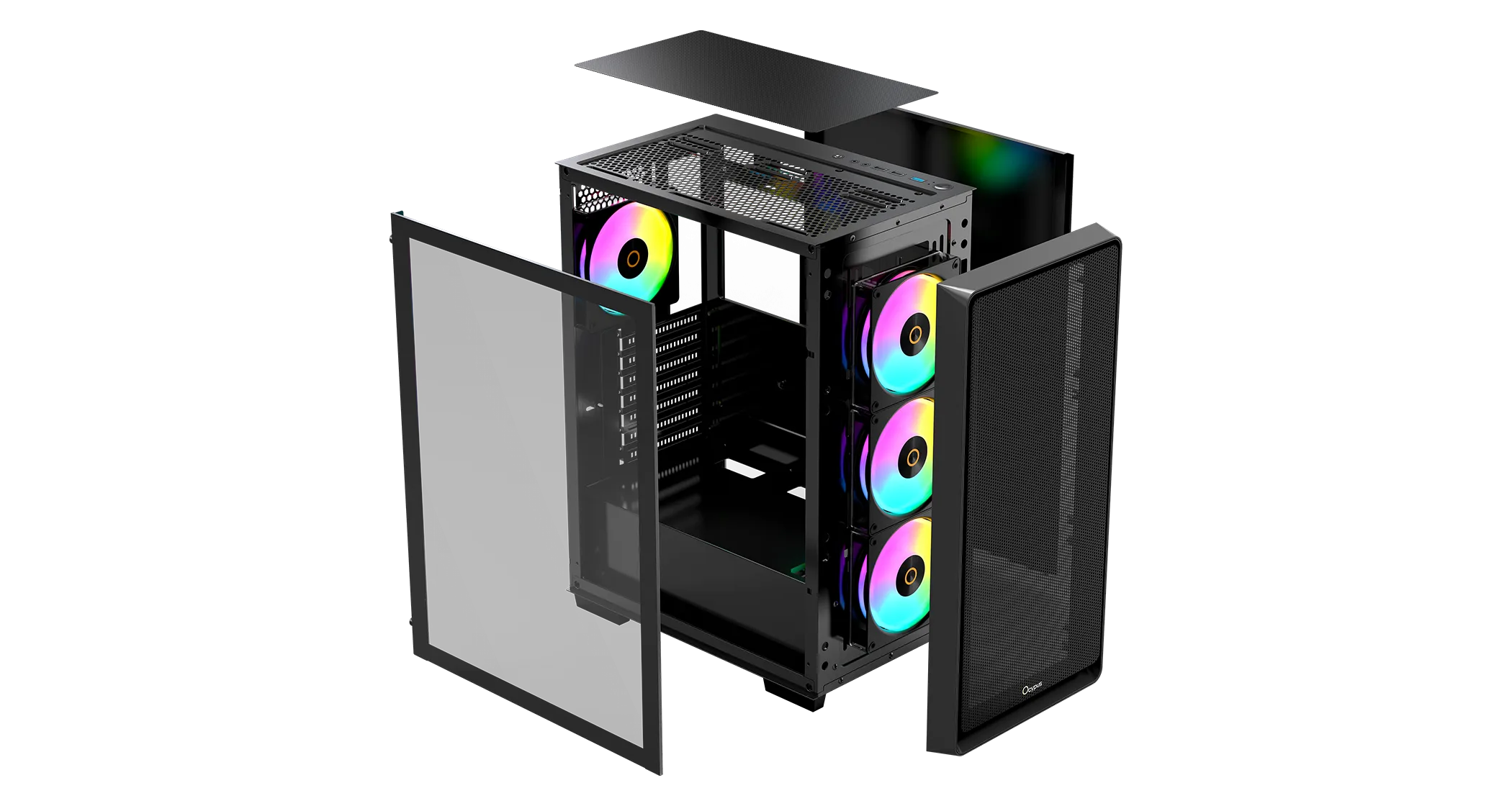 Корпус Ocypus Gamma C60 BK ARGB ATX/mATX/ITX 3xUSB Черный Gamma-C60-BKG400XX-GL — фото 8