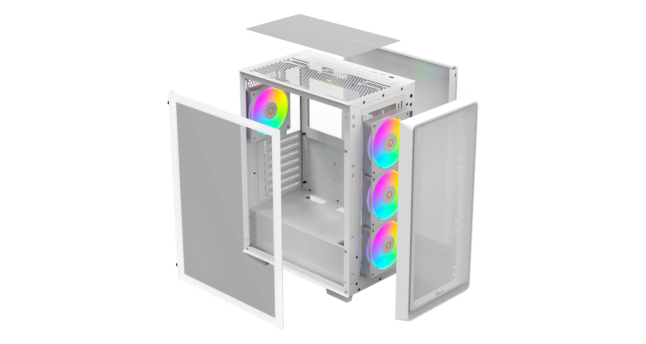 Корпус Ocypus Gamma C60 WH ARGB ATX/mATX/ITX 3xUSB Белый Gamma-C60-WHG400XX-GL — фото 8