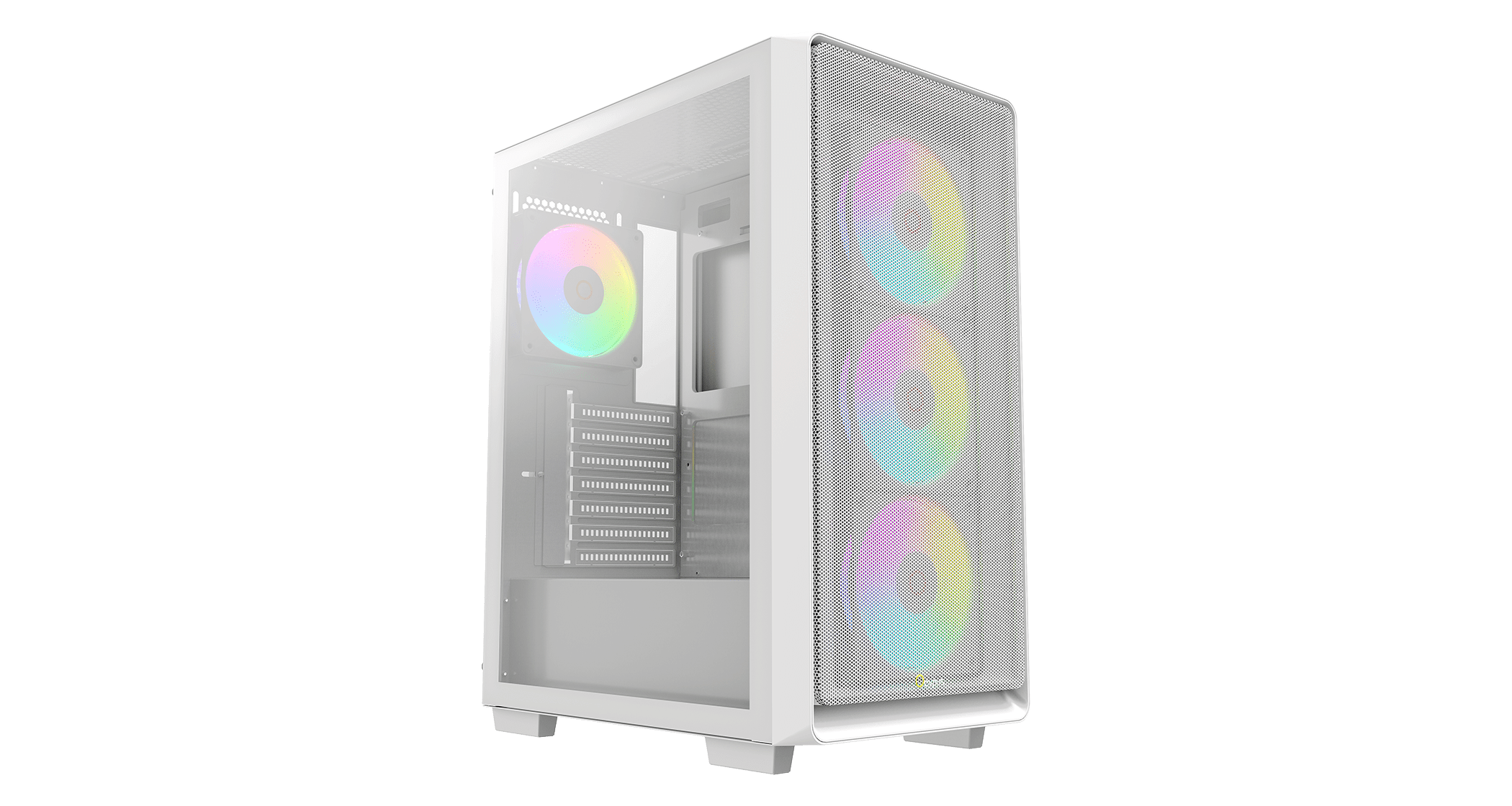 Корпус Ocypus Gamma C60 WH ARGB ATX/mATX/ITX 3xUSB Белый Gamma-C60-WHG400XX-GL