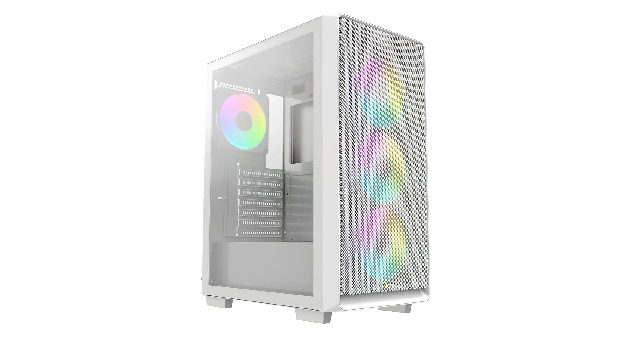 Корпус Ocypus Gamma C60 WH ARGB ATX/mATX/ITX 3xUSB Белый Gamma-C60-WHG400XX-GL