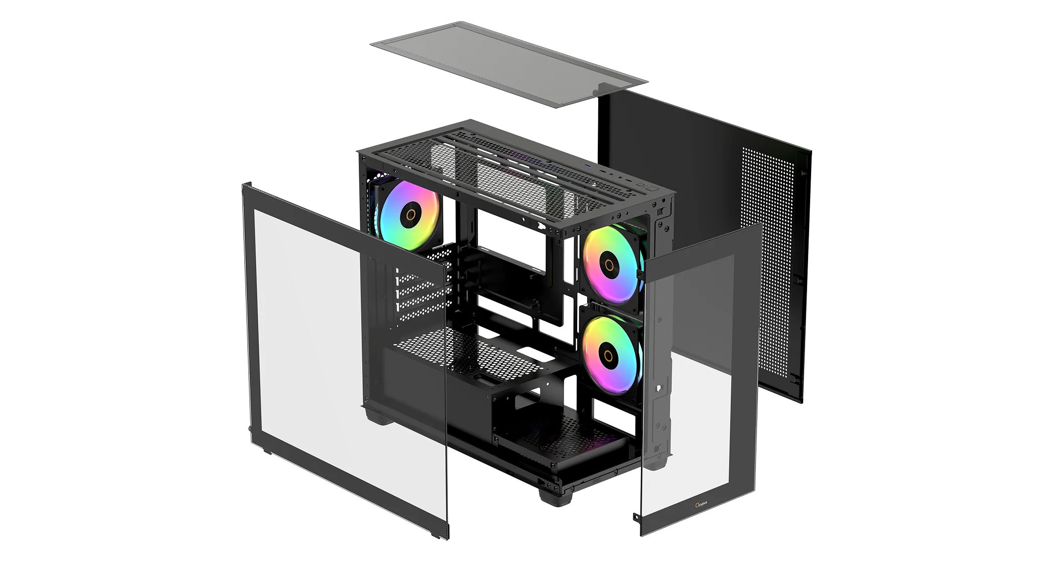 Корпус Ocypus Gamma C52 BK ARGB mATX/ITX 3xUSB Черный Gamma-C52-BKD300XX-GL — фото 8