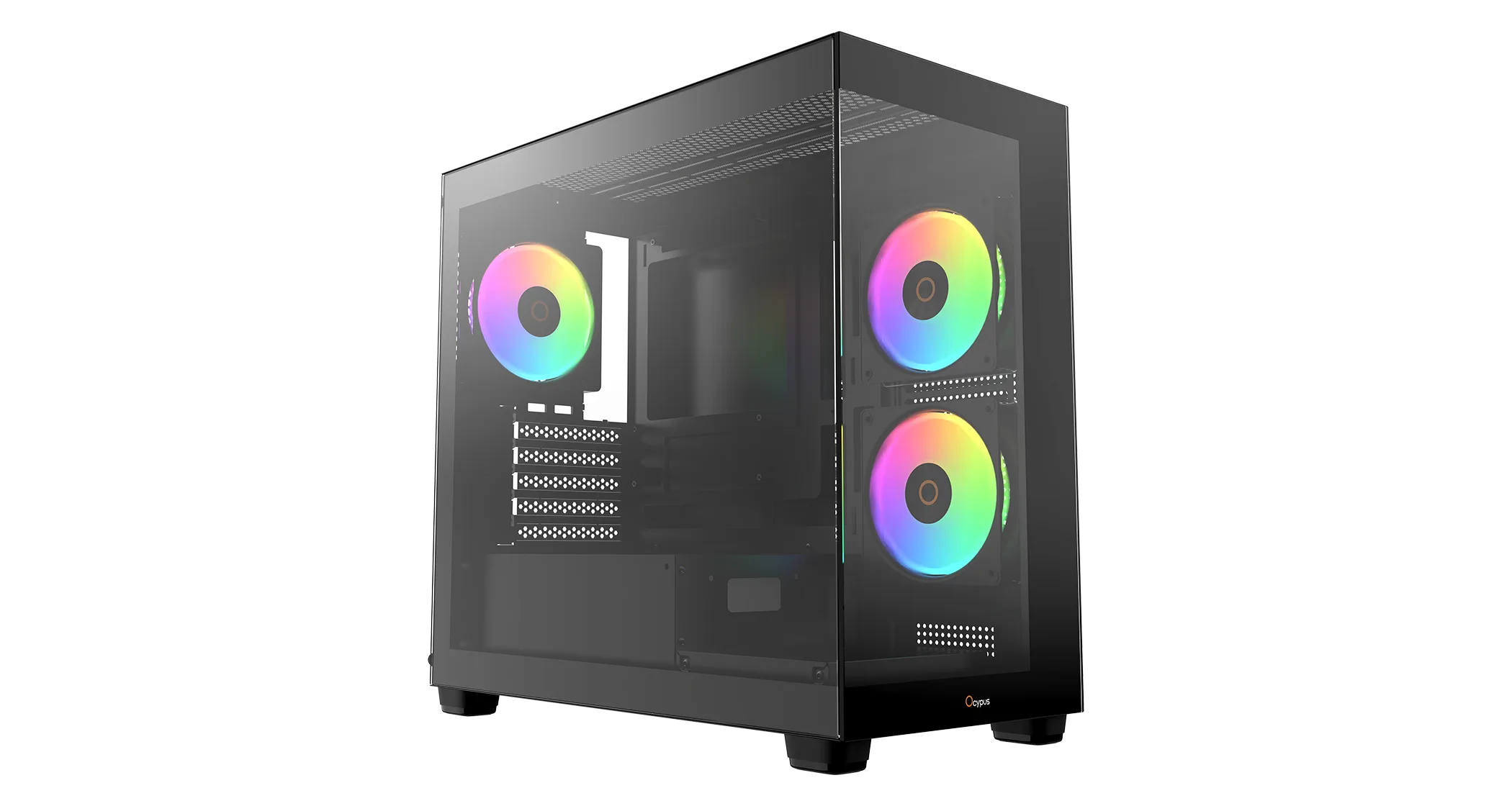 Корпус Ocypus Gamma C52 BK ARGB mATX/ITX 3xUSB Черный Gamma-C52-BKD300XX-GL