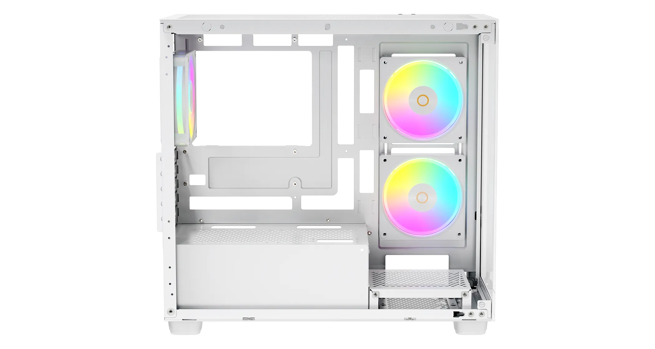 Корпус Ocypus Gamma C52 WH ARGB mATX/ITX 3xUSB Белый Gamma-C52-WHD300XX-GL — фото 5