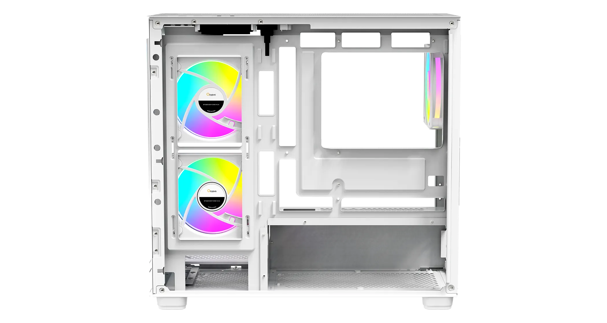 Корпус Ocypus Gamma C52 WH ARGB mATX/ITX 3xUSB Белый Gamma-C52-WHD300XX-GL — фото 6