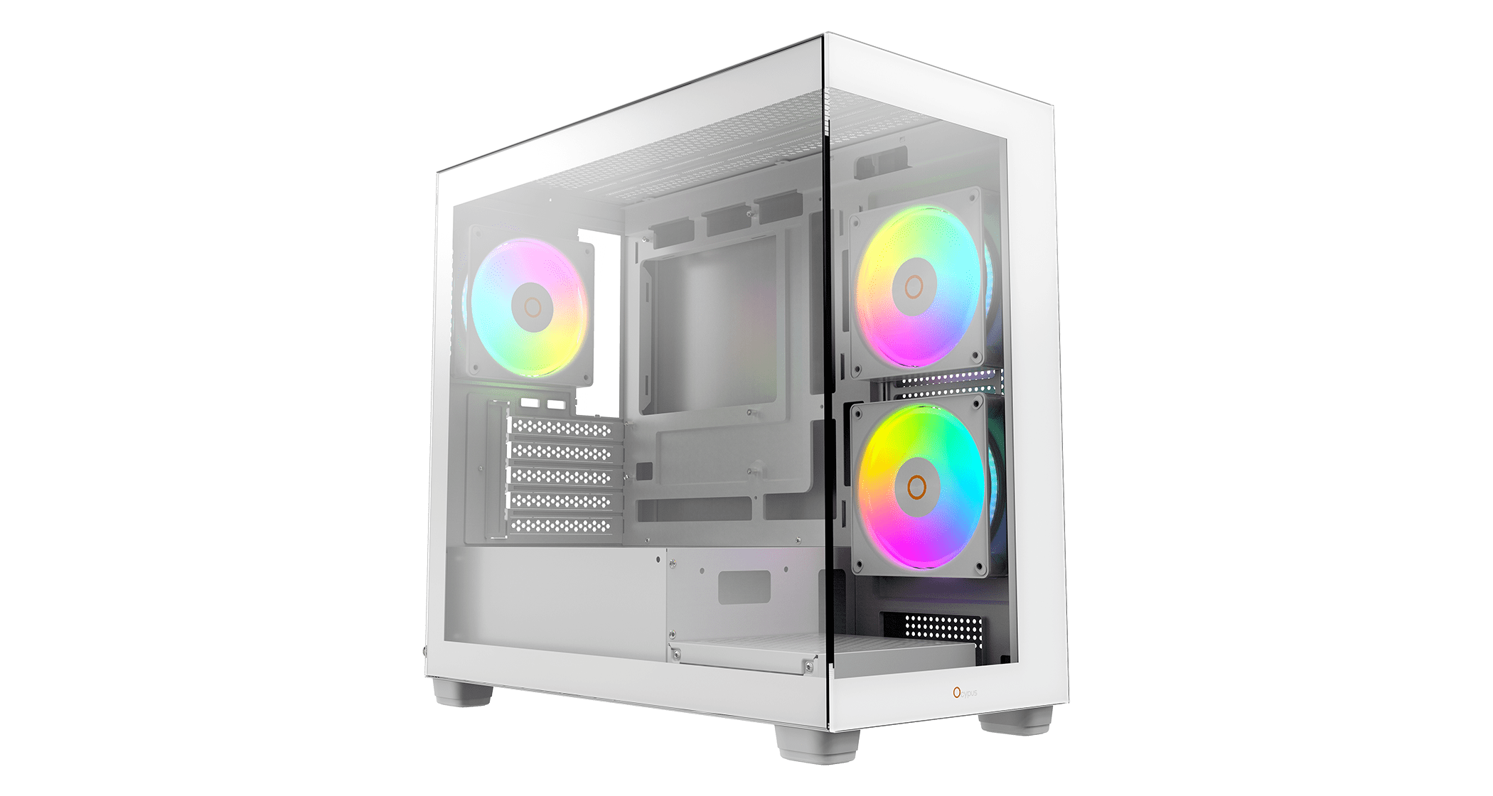 Корпус Ocypus Gamma C52 WH ARGB mATX/ITX 3xUSB Белый Gamma-C52-WHD300XX-GL