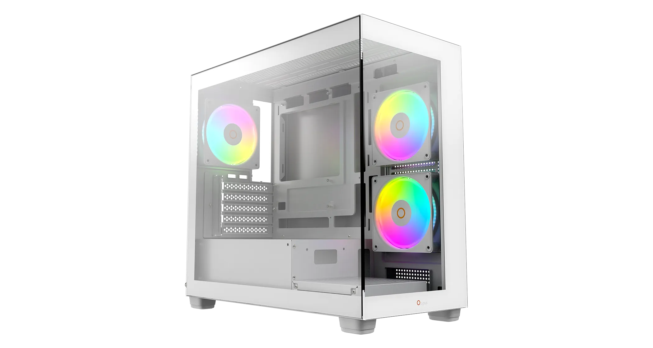 Корпус Ocypus Gamma C52 WH ARGB mATX/ITX 3xUSB Белый Gamma-C52-WHD300XX-GL