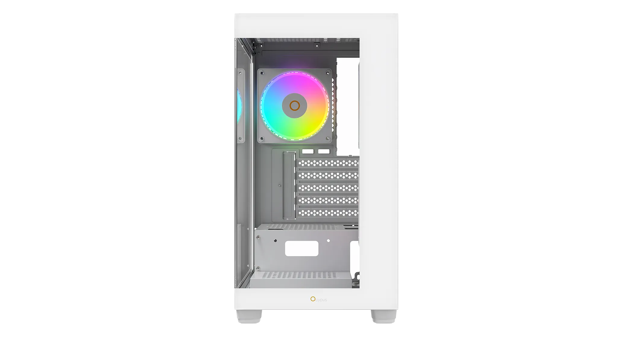 Корпус Ocypus Gamma C52 WH ARGB mATX/ITX 3xUSB Белый Gamma-C52-WHD300XX-GL — фото 2