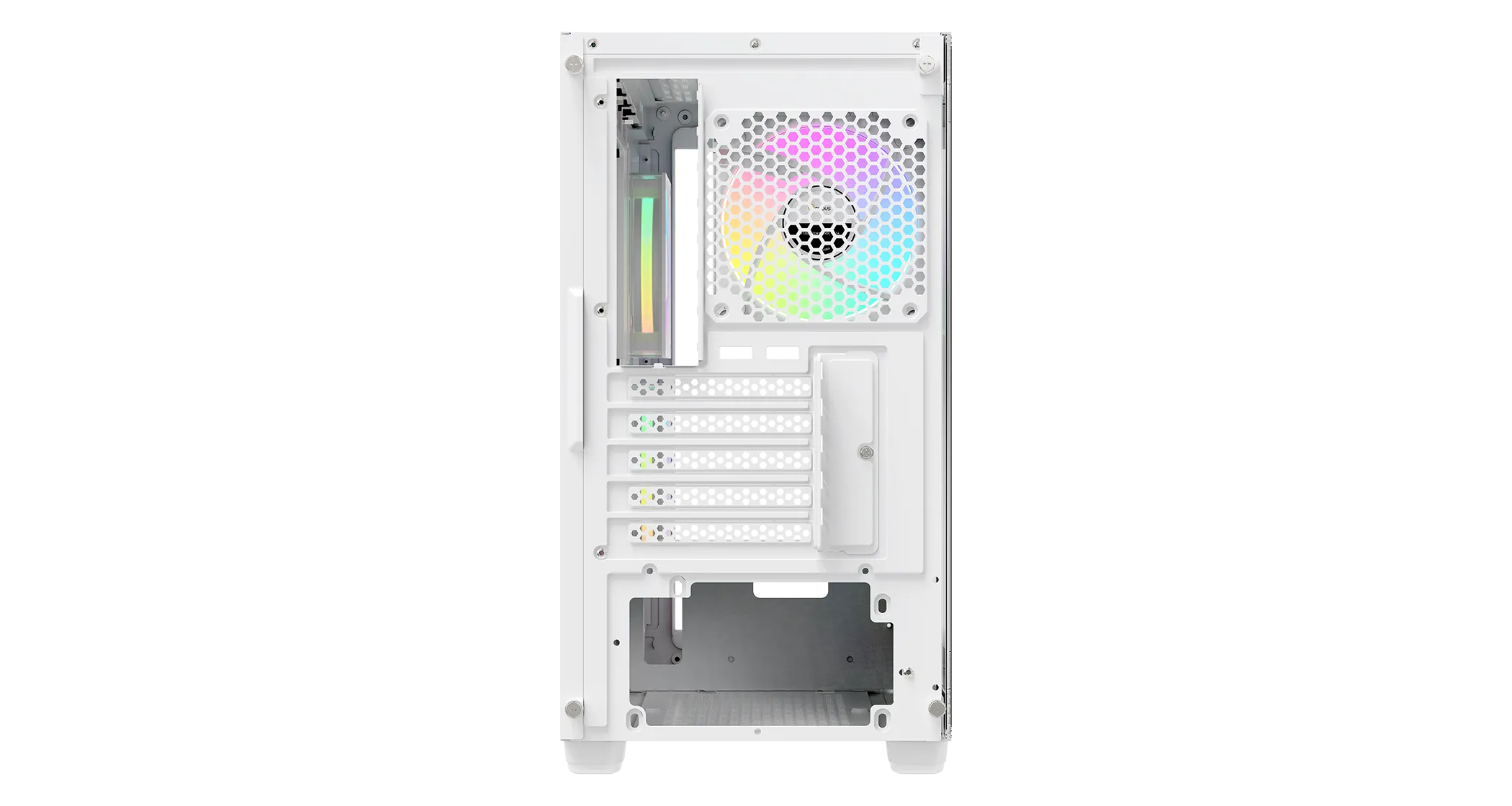 Корпус Ocypus Gamma C52 WH ARGB mATX/ITX 3xUSB Белый Gamma-C52-WHD300XX-GL — фото 4