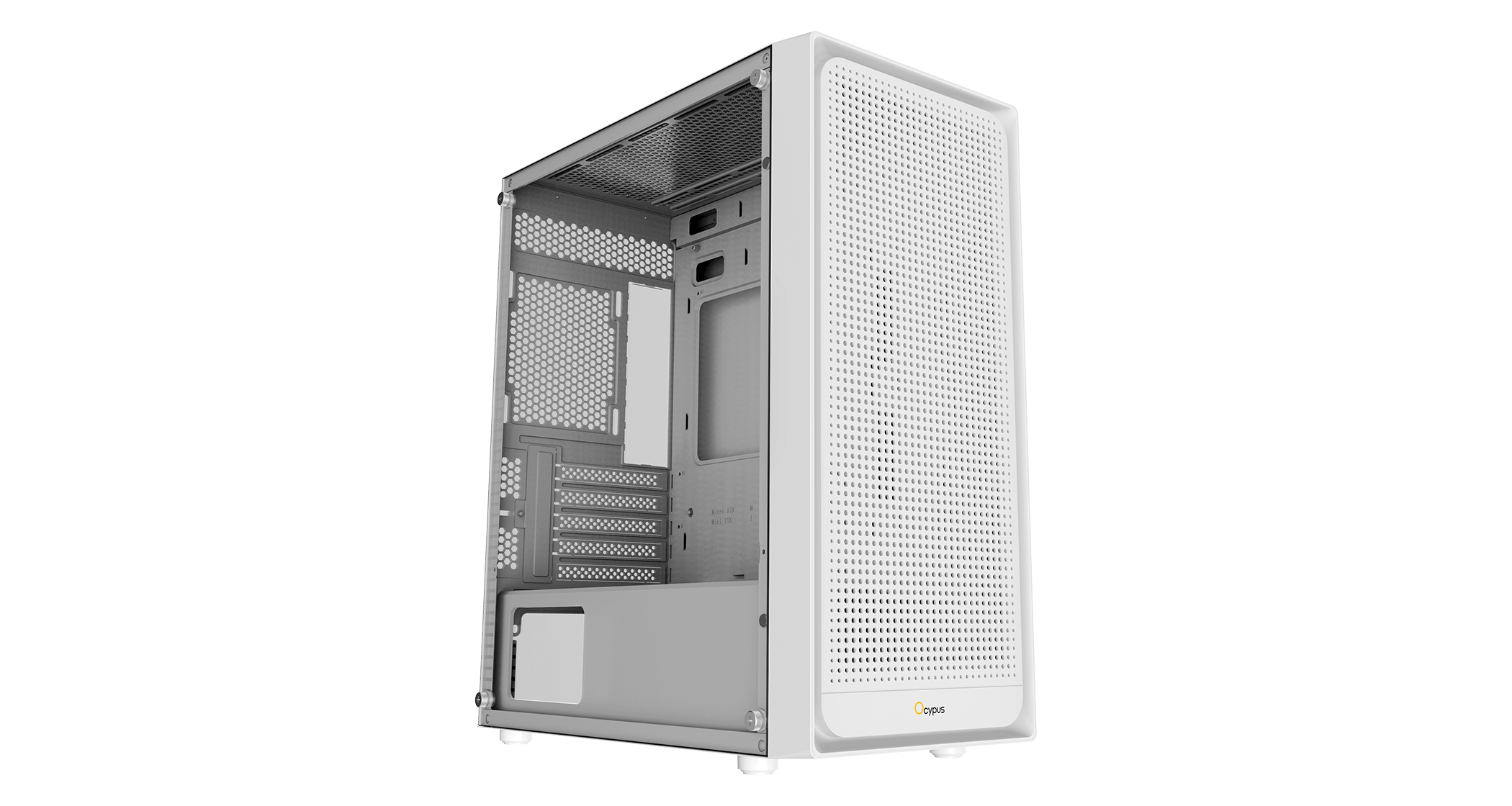Корпус Ocypus Gamma C50 WH mATX/ITX 3xUSB Белый Gamma-C50-WHG000XX-GL