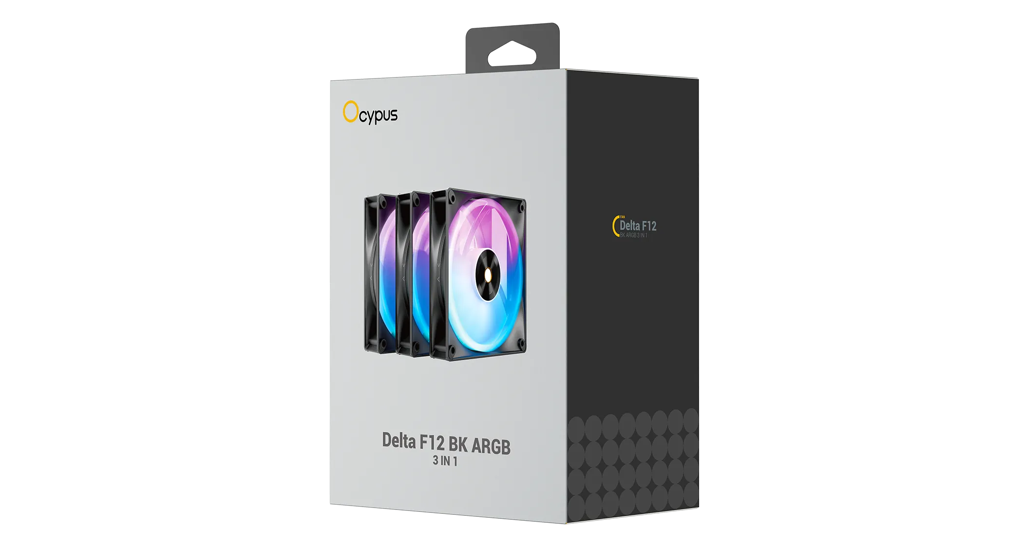 Вентилятор для корпуса Ocypus Delta F12 BK ARGB 3-IN-1 3x(120x120x25mm) 500-2000RPM 73CFM Черный — фото 5