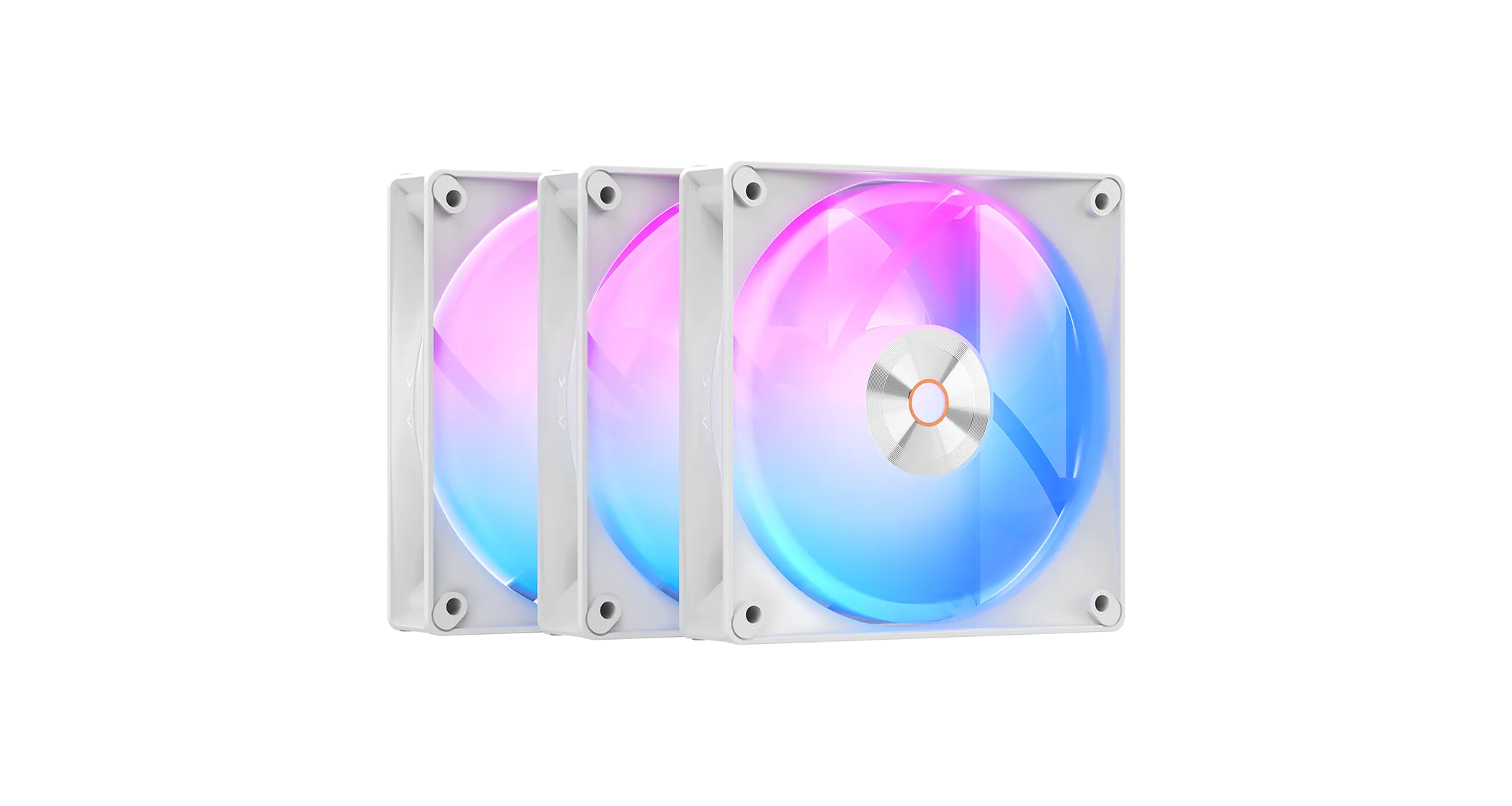 Вентилятор для корпуса Ocypus Delta F12 WH ARGB 3-IN-1 3x(120x120x25mm) 500-2000RPM 73CFM Белый