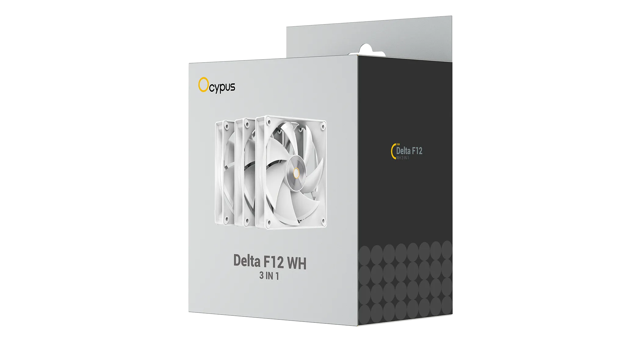 Вентилятор для корпуса Ocypus Delta F12 WH 3-IN-1 3x(120x120x25mm) 500-2000RPM 73CFM Белый — фото 4