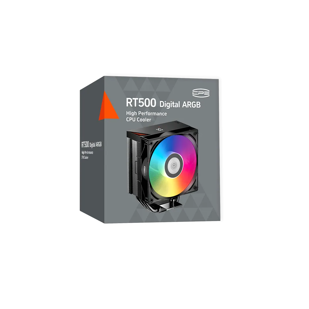 Вентилятор для процессора PCCooler RT500 Digital ARGB BK 245W 4pin 18XX/1700/1200/AM5/AM4 Черный — фото 8