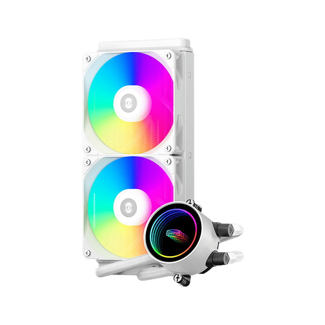 Водяное охлаждение для CPU PCCooler DA240 ARGB WH TDP 260W 1700/1200/115X/20XX/1851/AM4/AM5 Белый