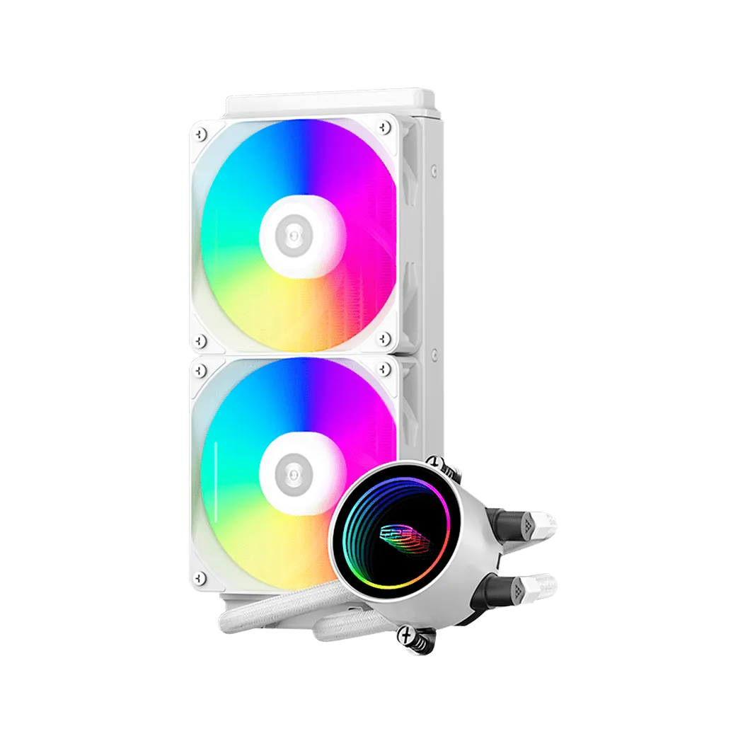 Водяное охлаждение для CPU PCCooler DA240 ARGB WH TDP 260W 1700/1200/115X/20XX/1851/AM4/AM5 Белый