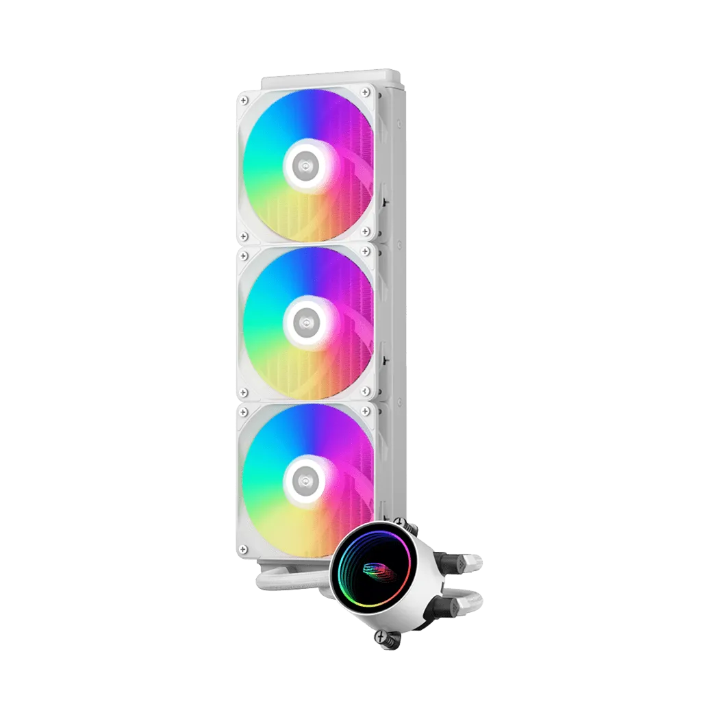 Водяное охлаждение для CPU PCCooler DA360 ARGB WH TDP 300W 115X/1200/1700/1851/20XX/AM4/AM5 Белый