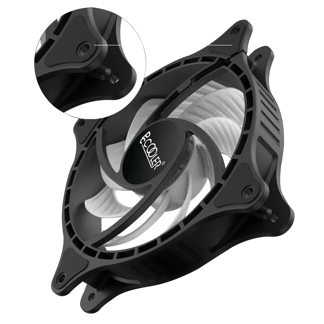 Вентилятор для корпуса PCCooler FX 120 ARGB BK 3 IN 1 3x(120x120x25mm) 1000-2000RPM 52,79CFM Black — фото 6