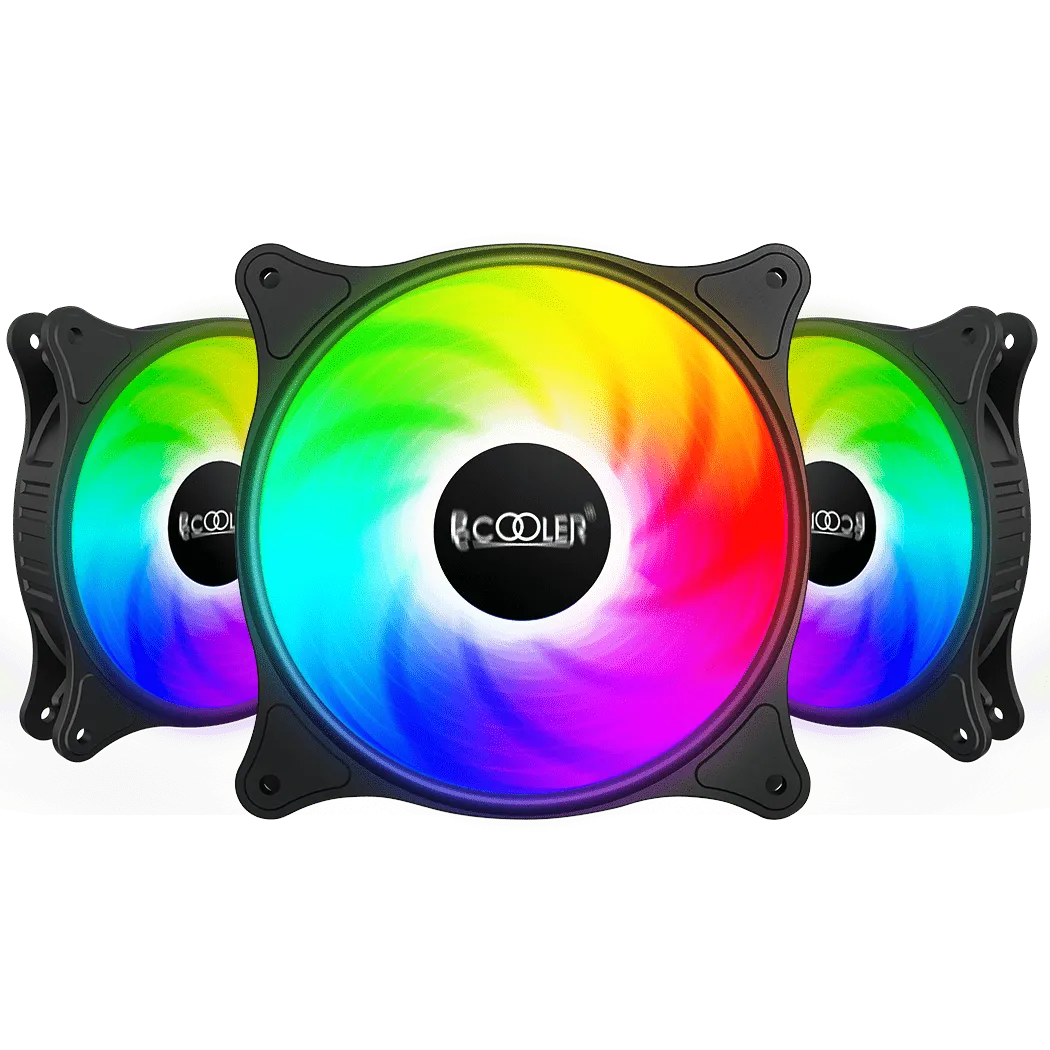 Вентилятор для корпуса PCCooler FX 120 ARGB BK 3 IN 1 3x(120x120x25mm) 1000-2000RPM 52,79CFM Black