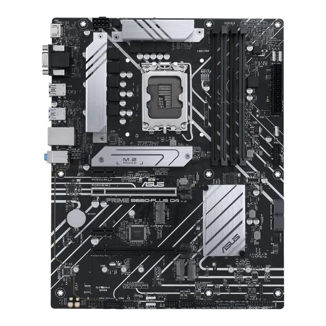 Материнская плата ASUS PRIME B660-PLUS D4, LGA1700 4xDDR4 4xSATA3 3xM.2 RAID D-Sub HDMI DP ATX