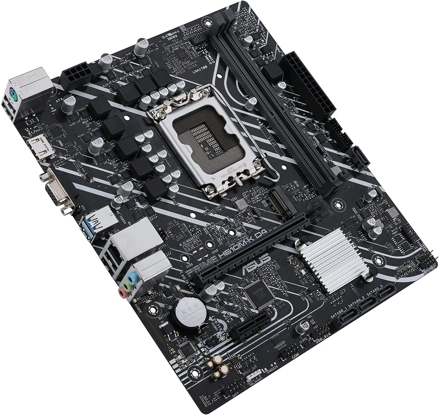 Материнская плата ASUS PRIME  H610M-K D4, LGA1700 2xDDR4 4xSATA3 M.2 1xD-Sub 1xHDMI mATX — фото 5
