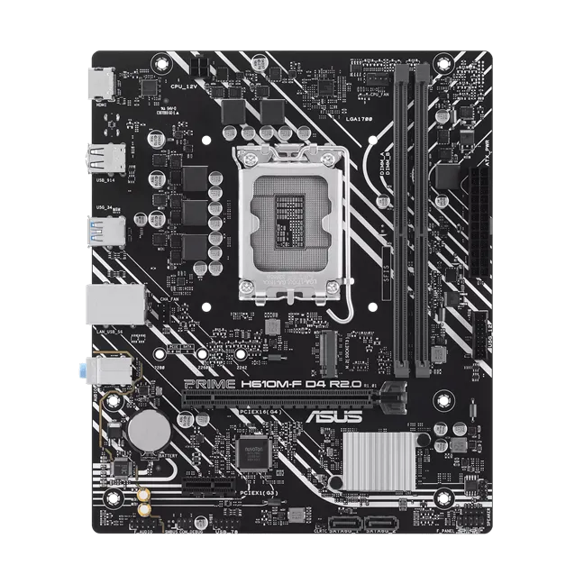 Материнская плата ASUS PRIME H610M-F D4 R2.0, LGA1700 2xDDR4 2xSATA3 1xM.2 1xHDMI mATX